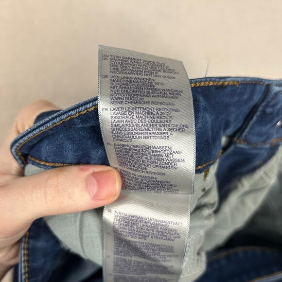 NYDJ Womens Sz 14 Extra Long Marilyn Straight Jean Lift X Tuck Double Shank Blue - Picture 10 of 12